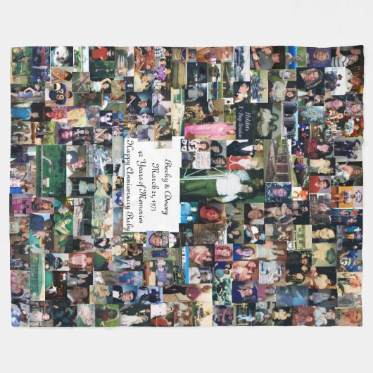 Warm fleece deken vol herinneringen (Voorkant (Horizontaal))