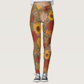 Warm Floral Patterned Legging (Voorkant)