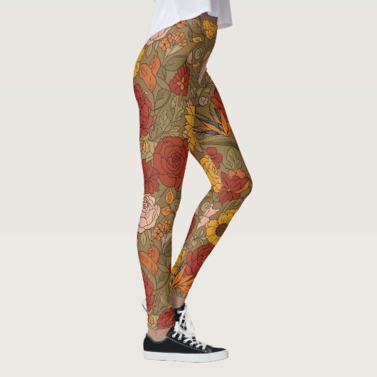 Warm Floral Patterned Legging (Rechts)