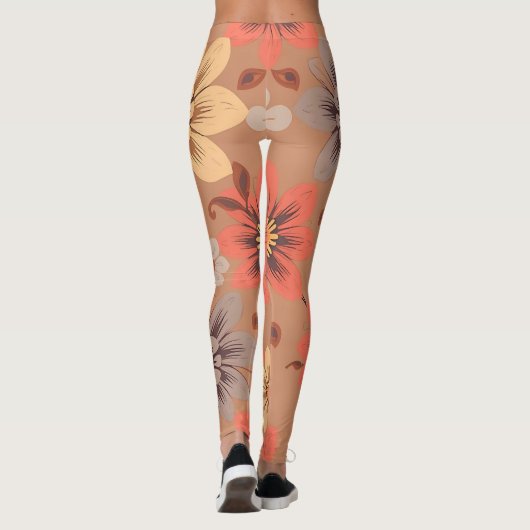 Warm Floral Patterned Legging (Achterkant)