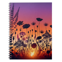 Warm Floral Patterned Notebook Notitieboek