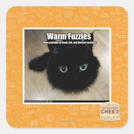 Warm Fuzzies Vierkante Sticker (Voorkant)
