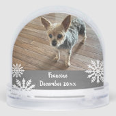 Warm & Fuzzy Wishes Gray Rustic Pet Sneeuwbol (Achterkant)