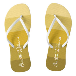 WARM GEEL GOLD KLEUR STRIPE LIJN PATRONAAM TEENSLIPPERS