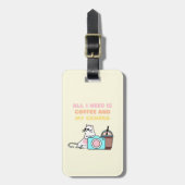 Warm geel kat & camera-Bagagelabel Bagagelabel (Voorkant verticaal)