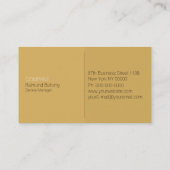 Warm Geel Visitekaartje (Achterkant)