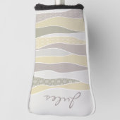 Warm gekleurde golven Naam toevoegen Golfheadcover (Draai 90)