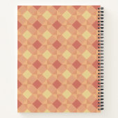 Warm Geometric Diamond Pattern in Peach & Terracot Notitieboek (Achterkant)