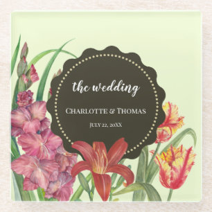 Warm-geur-geur-bloei-verf Glazen Onderzetter