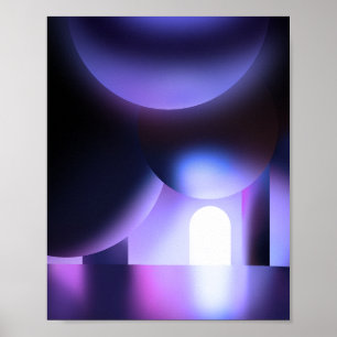Warm gevoel Abstract Paars Grafisch ontwerp Poster
