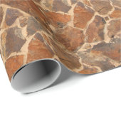 Warm gloed van de Rustige Geologische Stone Wall S Cadeaupapier (Rol Hoek)