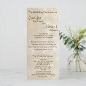 Warm Gold Bokeh Wedh Programme de mariage (Debout devant)