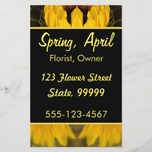 Warm Golden Sunflower Custom Briefpapier