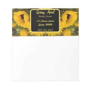 Warm Golden Sunflower Custom Notitieblok