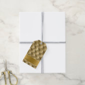 Warm Goud Luxe faux Velvet Kerstmis Cadeaulabel (Met Touw)
