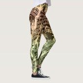 Warm Gradient Topographic Contour Map Leggings (Rechts)