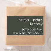 Warm Green Elegant Style Geometric Wedding Etiket (Insitu)