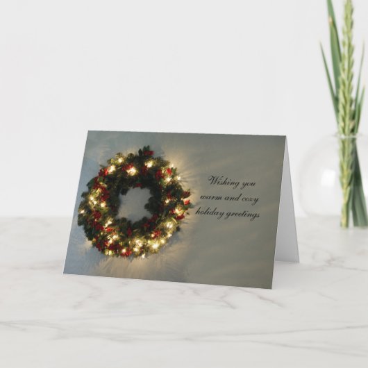 Warm Greetings Feestdagen Kaart (Voorkant)