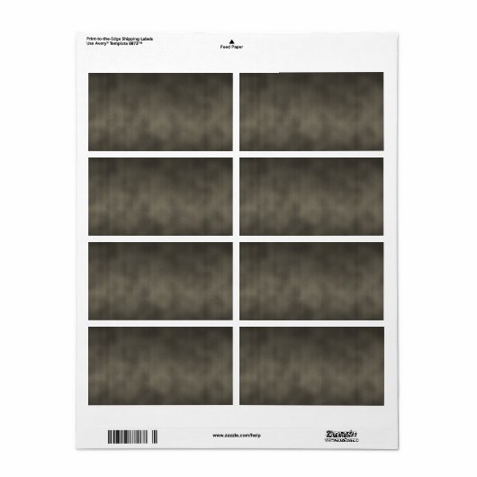 Warm Grey Gothic Ombre Background Art Etiket (Full Sheet)