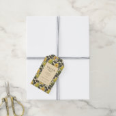 Warm Groen Botanisch Avocado Cadeaulabel (Met Touw)