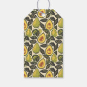 Warm Groen Botanisch Avocado Cadeaulabel (Achterkant)