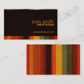 Warm Grungy Stripes Visitekaartje (Voorkant / Achterkant)