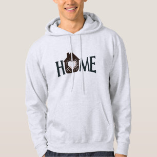 Warm Hart Home Typografie Huis-Vormig 'O' Design Hoodie