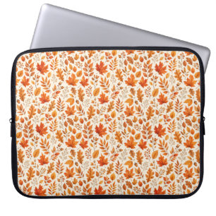 Warm herfstbladeren naadloos patroon laptop sleeve