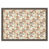 Warm herfsttafelkleed met vogels en rustieke bloem tafelkleed (Voorkant (Horizontaal))