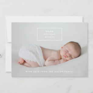 Warm Holiday Wishes Holiday Fotokaart Feestdagenkaart