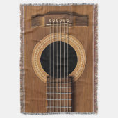 Warm hout Akoestische gitaar Deken (Voorkant Verticaal)