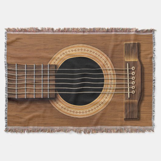 Warm hout Akoestische gitaar Deken (Voorkant)