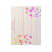 Warm Hues Waterverf Flowers Lined Notitieblok (Gedraaid)