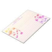 Warm Hues Waterverf Flowers Lined Notitieblok (Schuin)