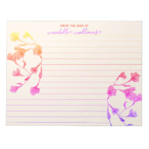 Warm Hues Waterverf Flowers Lined