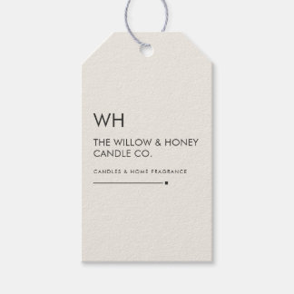 Warm Ivoor Minimalistische Zakelijke Hangtag Cadeaulabel