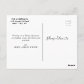 Warm kerstfeest briefkaart (Achterkant)