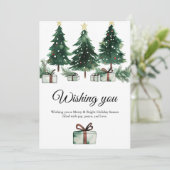 Warm kerstfeest kaart (Staand voorkant)