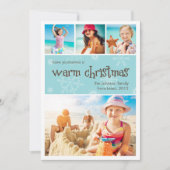 Warm Kerstmis 4-fotofeestkaart Feestdagenkaart (Voorkant)