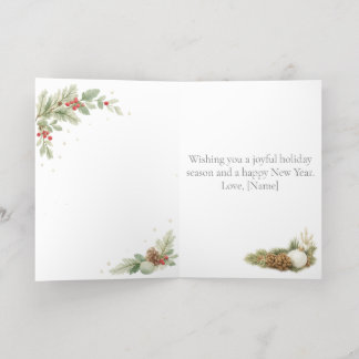 Warm Kerstwens Ontwerp Folie Feestdagenkaart