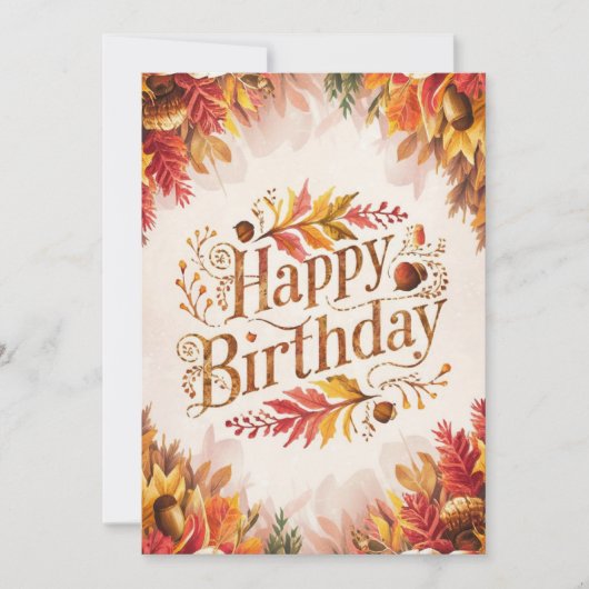 Warm Klein Bos Herfst Valentijn Verjaardag Kaart (Voorkant)