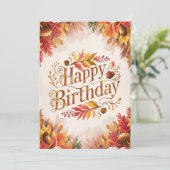 Warm Klein Bos Herfst Valentijn Verjaardag Kaart (Staand voorkant)