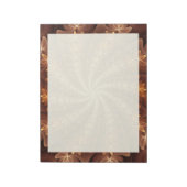 Warm kleuren, modern Abstract fractaal kunstpatroo Notitieblok (Gedraaid)