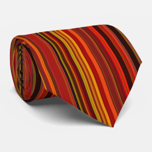 Warm kleuren - Trendy stijl - Stripe patroon Stropdas