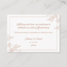Warm kleurenpalet Jubileum Invitation Kaart