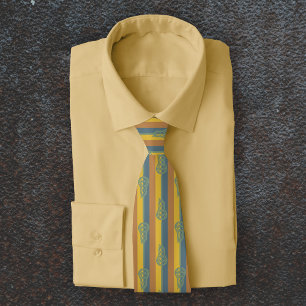 Warm Kleurretro Lacrosse Sticks and Stripes Stropdas