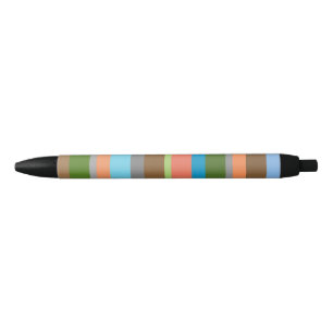 Warm kleurtinten gestreepte pen pen