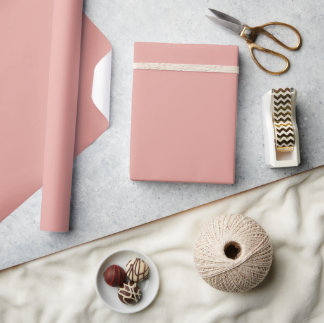 Warm Koraalroze Effen Cadeaupapier