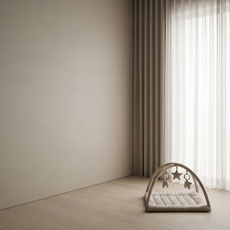Warm Lichtgrijze Babybehang Uitgebalanceerde Kinde Behang