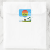 Warm luchtballon Birthday sjabloon sticker (Tas)